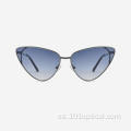 Gafas de sol de moda Cat Eye Metal para mujer